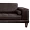 Armen Living Wynne Contemporary Sofa in Genuine Espresso Leather with Brown Wood Legs LCWY3BROWN - alternate 4
